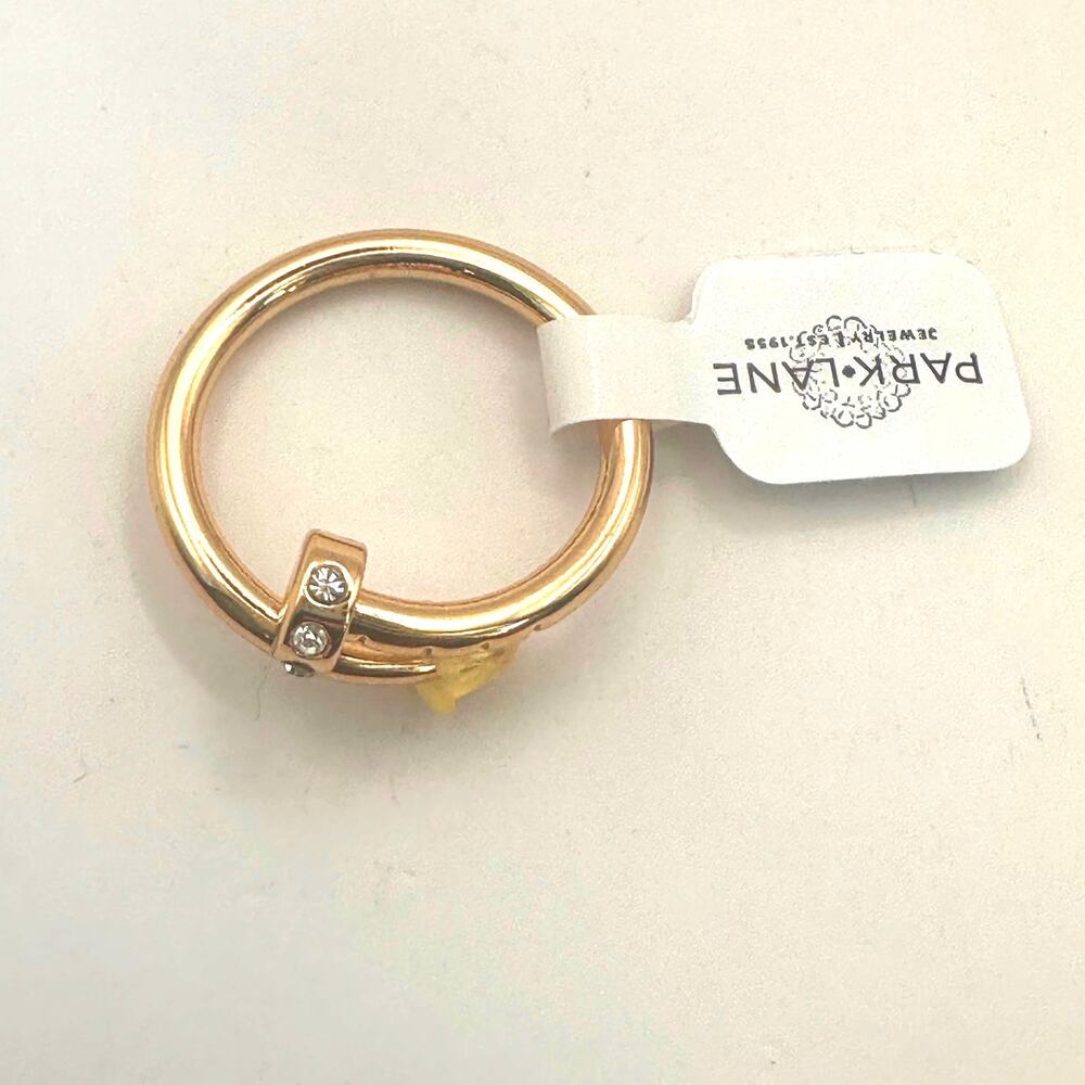 Park Lane CREST Gold Ring Nail head Everyday Casual Jewelry NWT Crystals